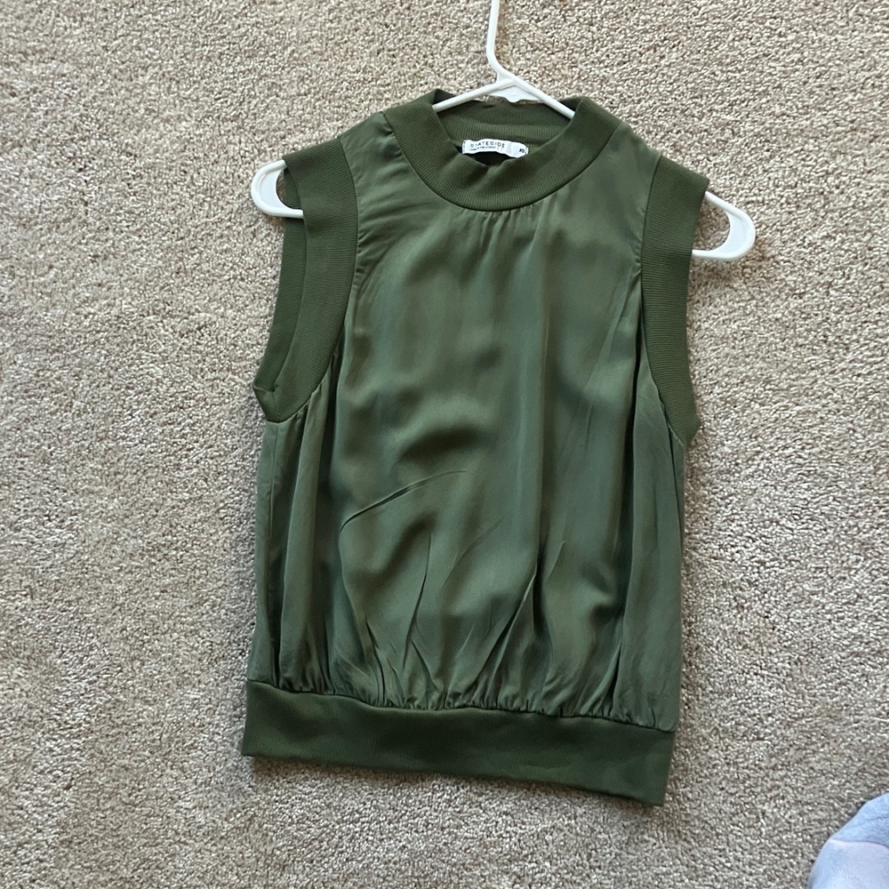 Stateside olive Green Sleeveless Blouse